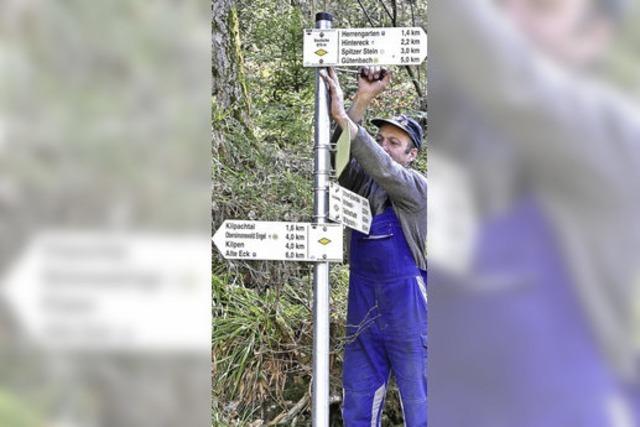 Jetzt werden die Wege im Tal neu markiert