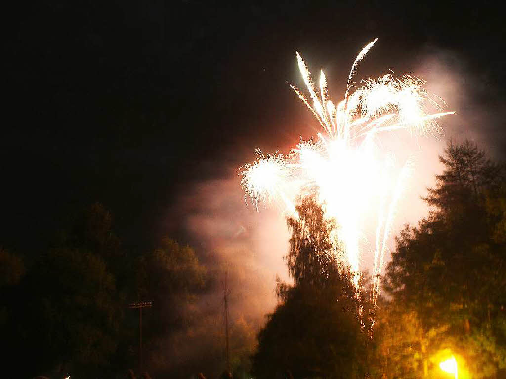 Feuerwerk beendet das Lichterfest Lenzkirch.