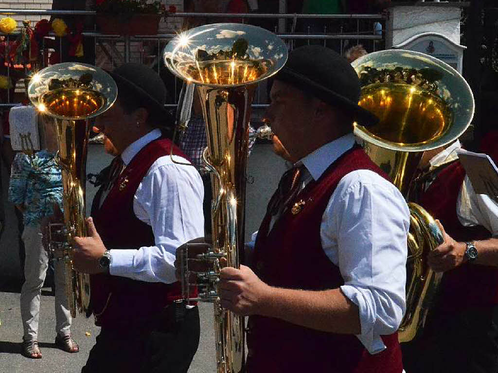 Impressionen vom Festumzug am Sonntag, 2. August, beim Bezirksmusikfest in Husern.