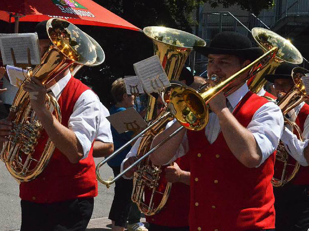 Impressionen vom Festumzug am Sonntag, 2. August, beim Bezirksmusikfest in Husern.