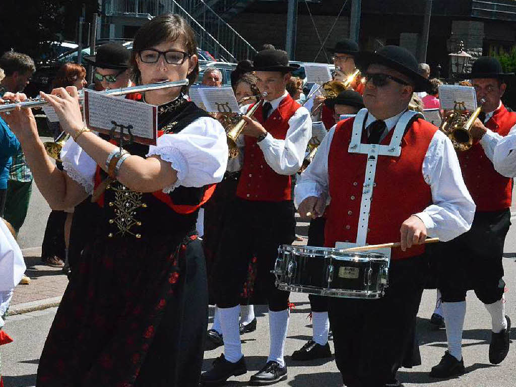 Impressionen vom Festumzug am Sonntag, 2. August, beim Bezirksmusikfest in Husern.