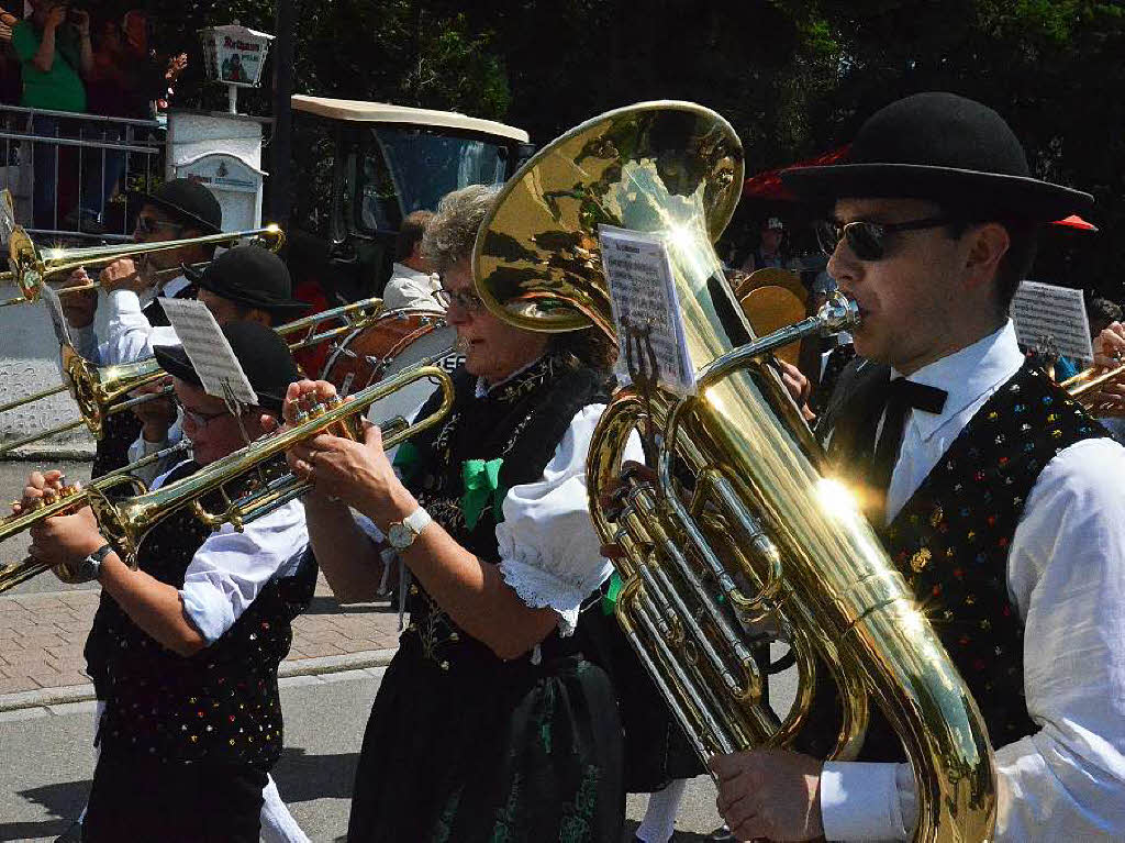 Impressionen vom Festumzug am Sonntag, 2. August, beim Bezirksmusikfest in Husern.