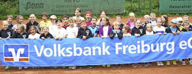 36 Kinder beteiligten sich an der bei ...nk-Olympiade beim Tennisclub Schnau.   | Foto: zvg