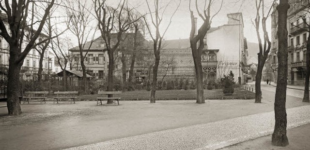 Um 1910 prsentierte sich der heutige ...ie heute Teil des Friedrichrings ist.   | Foto: Stadtarchiv Freiburg