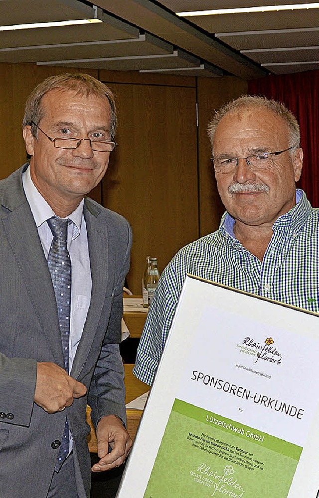 OB Klaus Eberhardt (links) mit Ewald Ltzelschwab.   | Foto: ZVG