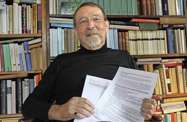 Hofft auf viele Unterschriften gegen e...astung in St. Mrgen: Michael Bachmann  | Foto: Joachim Frommherz