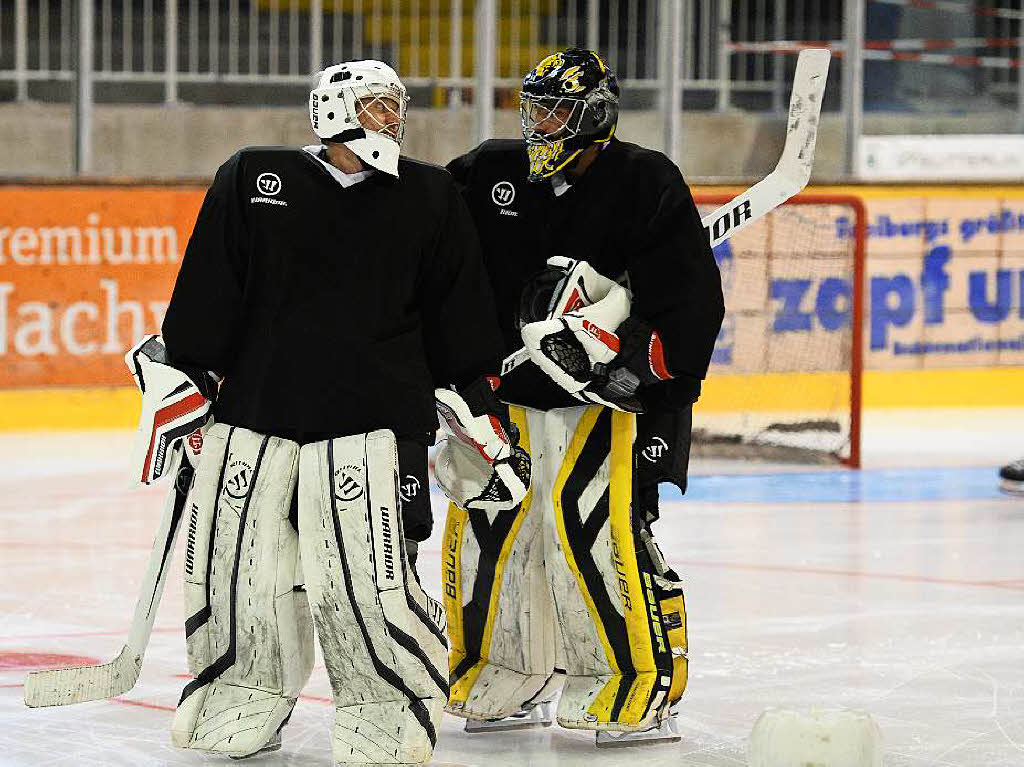 Das neue Freiburger Torhter-Duo: Christoph Mathis, Marco Wlfl.