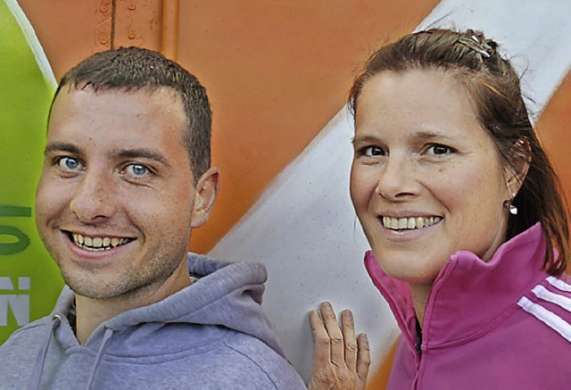 Dennis Jendel und Brbel Michel vom Tennisclub Lffingen.   | Foto: Philippe Thines