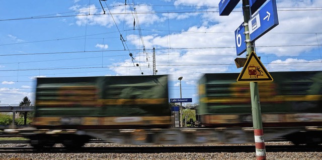 Lahr will mit einem Verkehrsterminal G...on der Strae auf die Schiene bringen.  | Foto: KLAUS SCHWEIZER