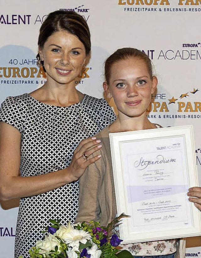 <BZ-FotoAnlauf>Talent ACADEMY:</BZ-Fot...rreichte Leonie Fening ein Stipendium.  | Foto: Europa-Park