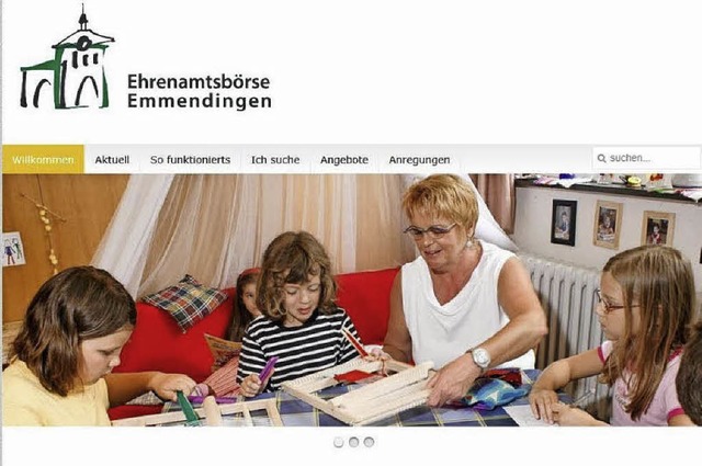 Plattform fr Angebot und Nachfrage in...namt: Die Ehrenamtsbrse im Internet.   | Foto: Stadt/BZ