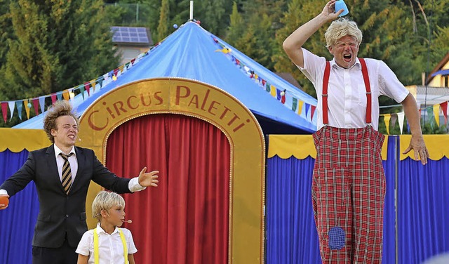 Paletti-Pausenclowns: (von links) Maximilian, Felix und Stefan Fehrenbach  | Foto: Sandra Decoux