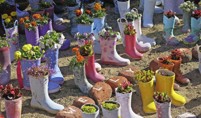 Platz 1: Die Stiefel, die Werbung fr ...rt im Juni in Schottland fotografiert.  | Foto: Barbara Bosshart