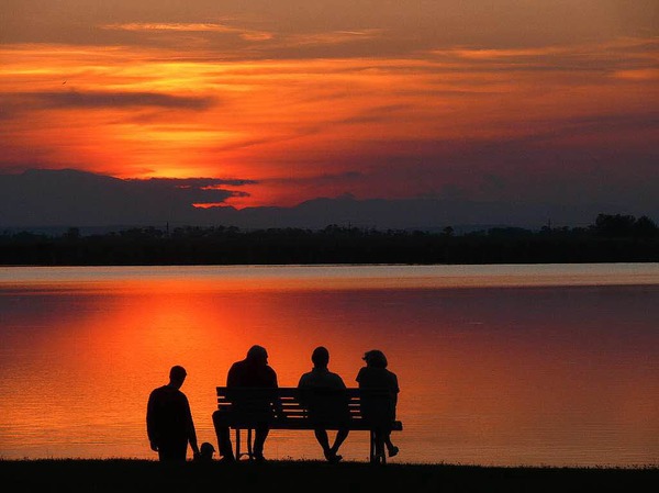 "Sonnenuntergang am Zicksee im Burgenland (sterreich)" fotografiert von Reinhard Messer