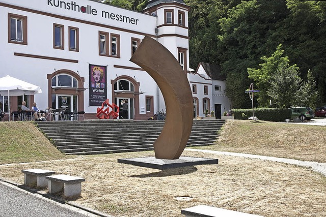 Rdiger Seidts  Skulptur &#8222;Groe ...die grte Arbeit im Skulpturengarten.  | Foto: Kunsthalle