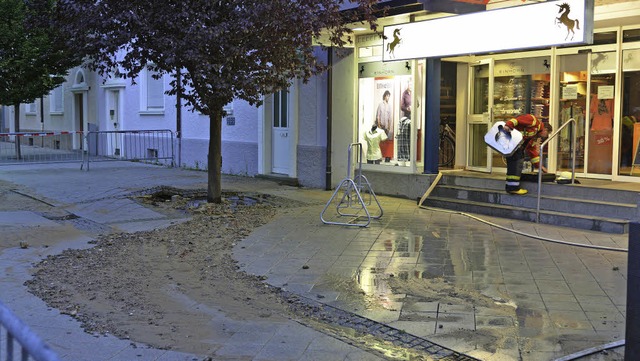 Die Rheinfelder Feuerwehr war am Sonntagabend rasch zur Stelle.  | Foto: Martin Eckert