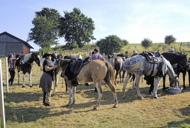 Einen Sternritt rund um Gersbach machte eine Jugendgruppe.   | Foto: Ingrid Schubert