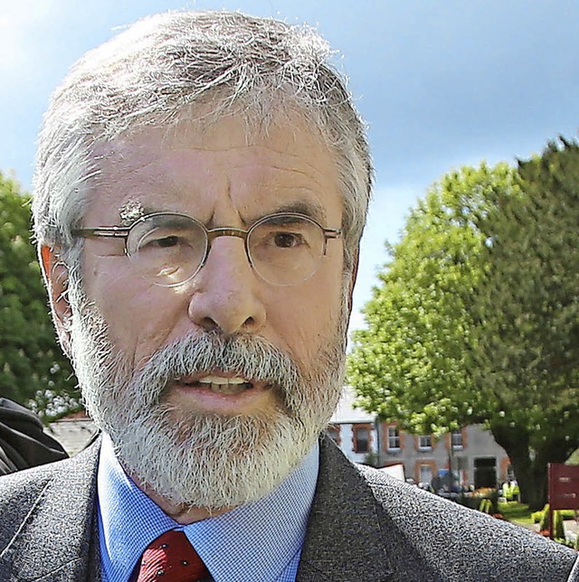 Gerry Adamas von der Partei Sinn Fein sieht den Frieden in Gefahr.  | Foto: Paul Mcerlane