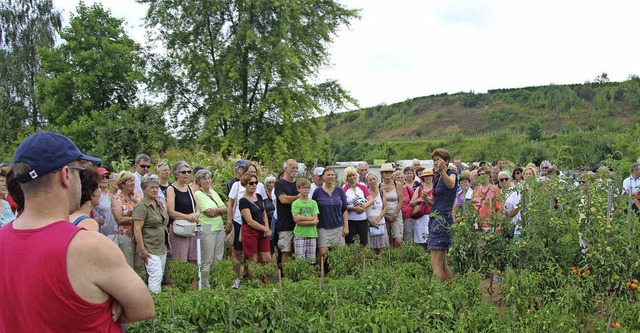 Hunderte Besucher kamen zu den Fhrungen im Eichstetter Samengarten.  | Foto: horst david