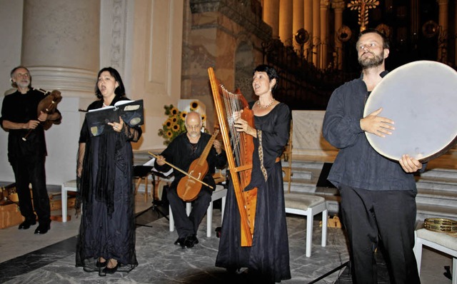 Das siebte Konzert, das die Freiburger...historischen Instrumenten die Zuhrer.  | Foto: Margrit Matyscak