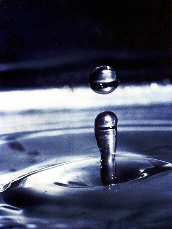 Horst Werner: Wassertropfen nach dem x-ten Versuch eingefangen