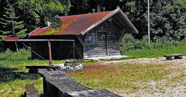 An der Wendthtte in Neudingen hat sic... der zerschlagenen Flasche ereignet.    | Foto: G. Vollmer