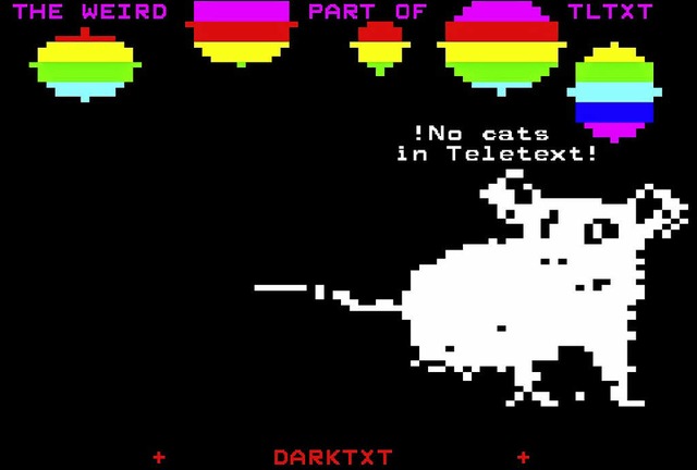 No cats in Teletext? Dem Pixel-Maus-Ku... von Karin Ferrari ist es zu wnschen.  | Foto: dpa