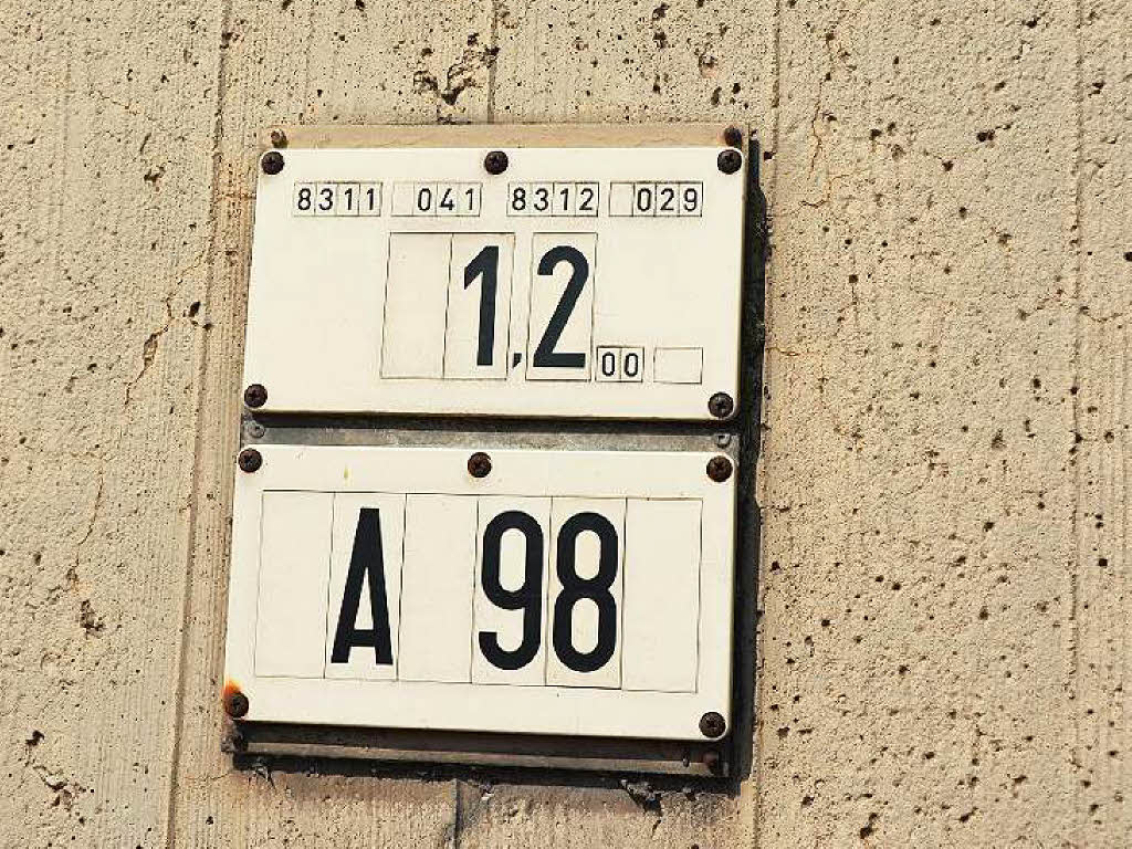 Die Bauwerksnummer der Sttzwand