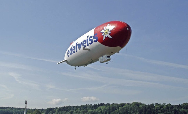 Der Zeppelin ist bei gutem Wetter ab dem 25. August sechs Tage zu sehen.   | Foto: Jrgen Schelling