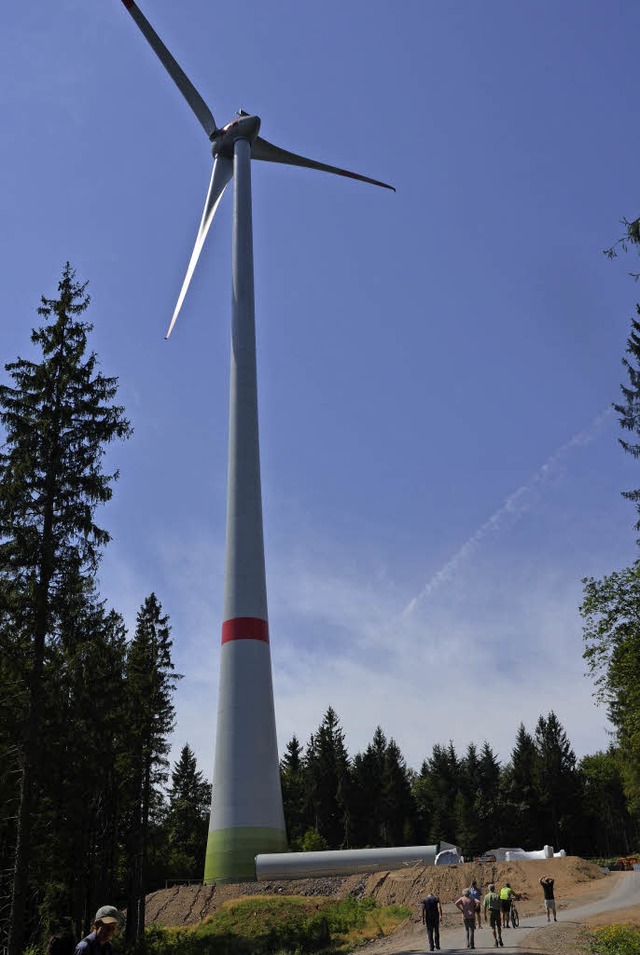 Eines von mehreren  Windrdern  des  W...it vom Landwassereck in Oberprechtal.   | Foto: Bernd Fackler