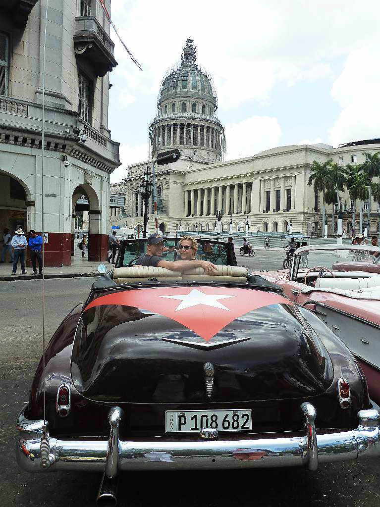 Renate Wilke ist mit ihrem Mann in Havanna und „geniee jeden Augenblick“