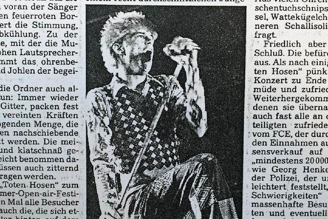 So berichtete die BZ 1990 ber das Hosen-Konzert in Emmendingen