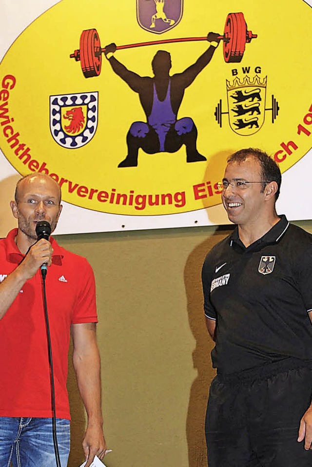 Berthold Weisser mit Bundestrainer Oliver Caruso  | Foto: Gert Brichta