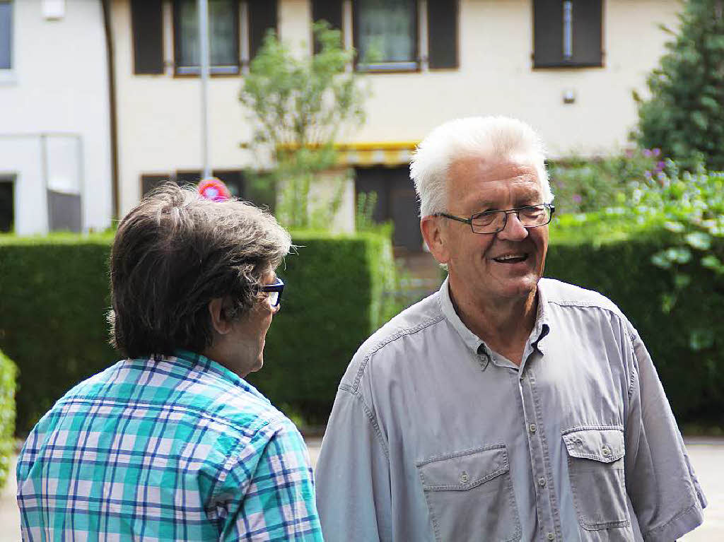 Ministerprsident Winfried Kretschmann war zu Gast bei Jger & Brommer.