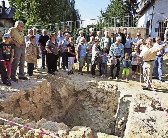 Ausgrabungen St. Alexius: Ende der Gra...d Prsentation bei der Baustellenparty  | Foto: Michael Haberer