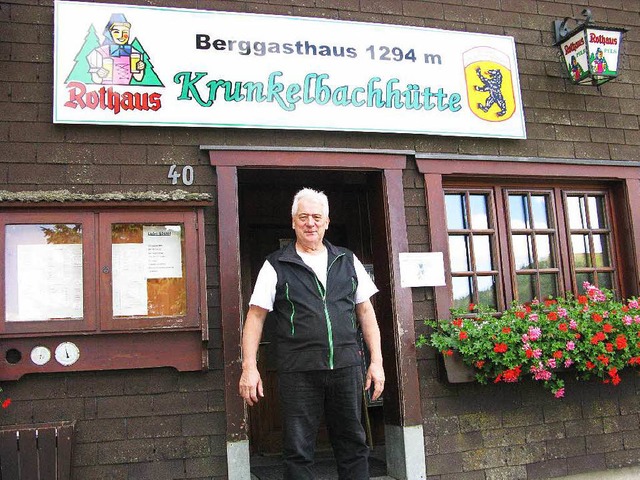 Werner Jnger ist als Wirt der Krunkel...e Ruhe hat nach dem Trubel der Saison.  | Foto: Ulrike Spiegelhalter