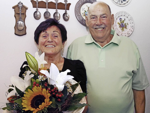 Sind seit 60 Jahren ein Paar: Ruth und Hans Schlegel.   | Foto: Herbert Rroguis