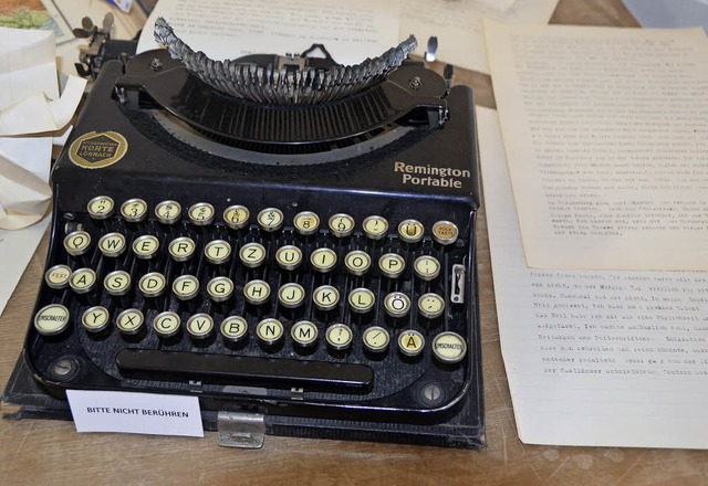 Schreibmaschinen (Foto: Im Elztalmuseu...on der Besatzungsmacht beschlagnahmt.   | Foto: Bernd Fackler