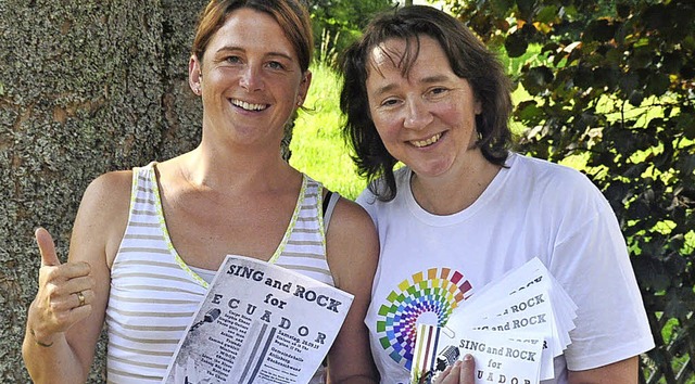 Annette Schachner und Sigrid Kaiser (v...en zum Besuch ihrer Veranstaltung ein.  | Foto: Stefan Pichler