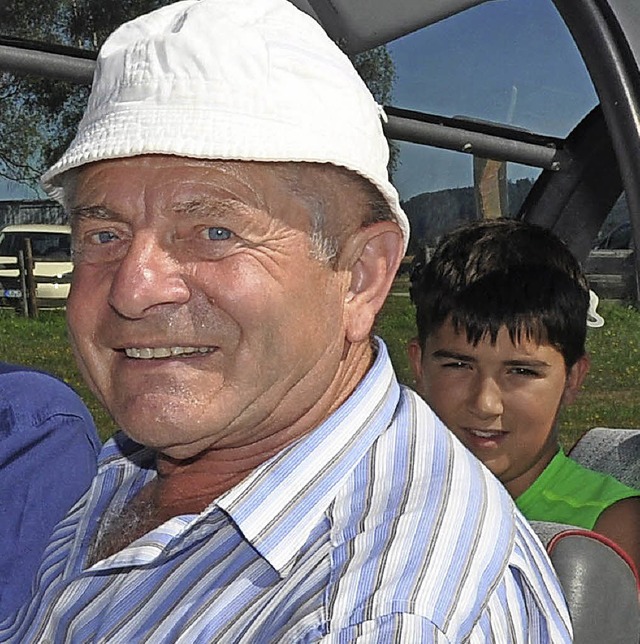 Dieter Peduzzi (vorne rechts) war der .... Hinter ihm Passagier Fabian Drse.    | Foto: Kirsten Lux