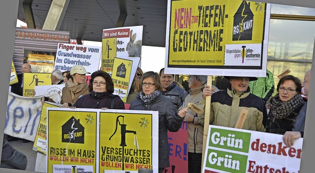 Die Proteste gegen Geothermie &#8211; ...Offenburg &#8211; werden weitergehen.   | Foto: Seller