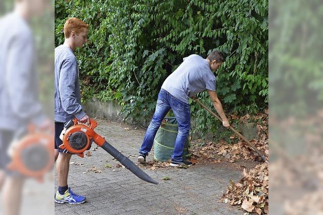 Schler jobben in den Ferien beim Bauhof