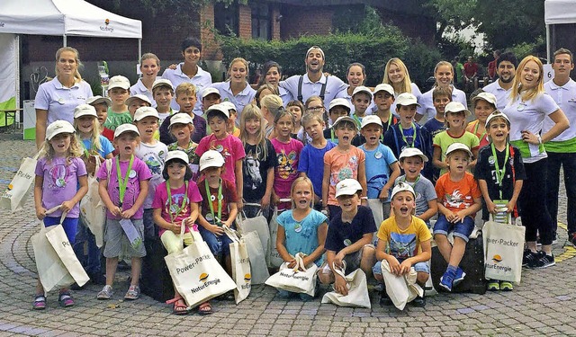 Maulburgs Ferienkinder hatten mchtig Spa bei der Naturenergie-Olympiade.   | Foto: Hege/zVg