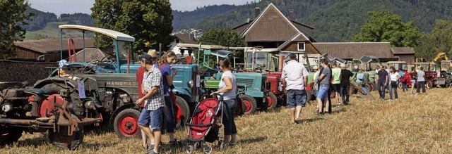 Fasziniert besichtigten zahlreiche Besucher die landwirtschaftliche Ausstellung.  | Foto: Gabriele Zahn