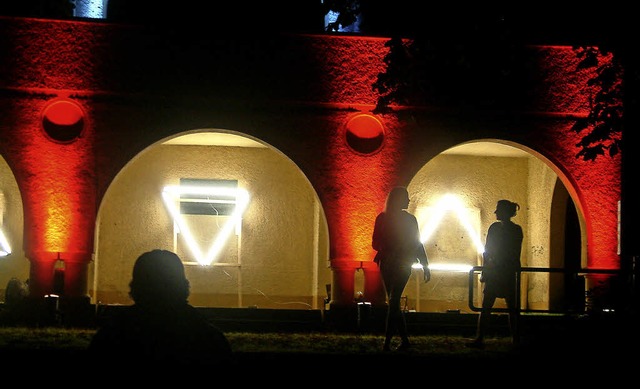 Mit einer Licht- und Klanginstallation...;Art an der Laufenburger Kulturnacht.   | Foto: Roswitha Frey