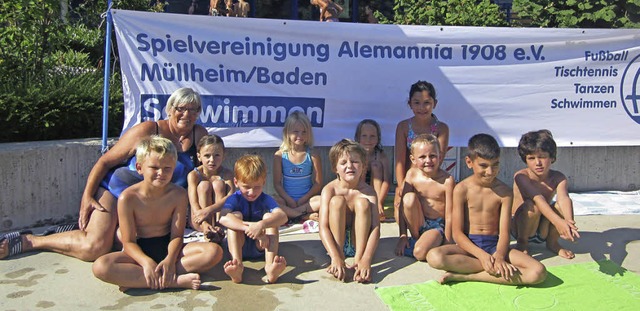 Die jungen Wasserratten bei der Alemannia Mllheim.  | Foto: Privat