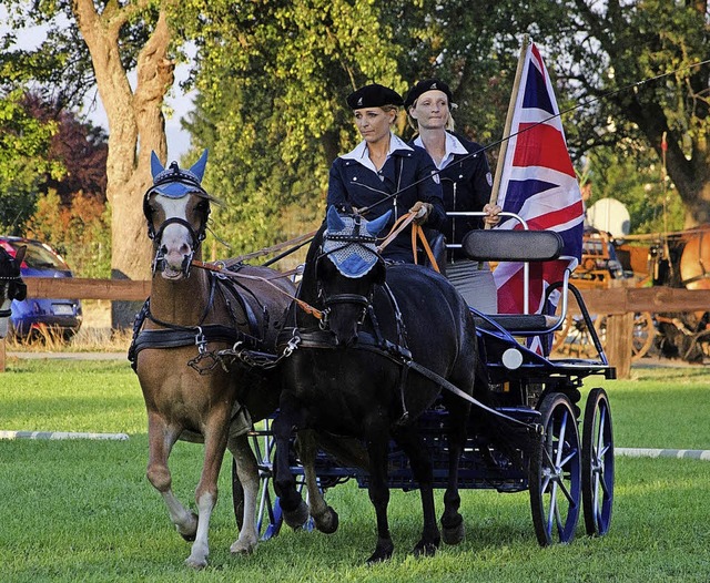 Welsh Ponys  haben beim Familiennachmi...gezogen. Dazu spielte Dudelsackmusik.   | Foto: Privat