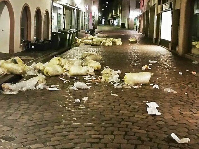 So sah es in der Nacht in der Innenstadt aus.  | Foto: Polizei Freiburg