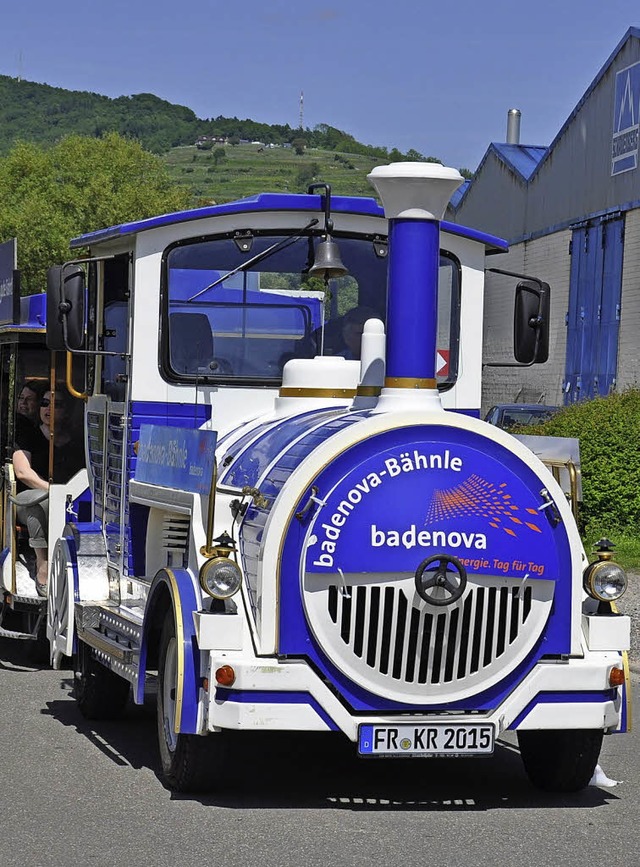 Auch das Badenova-Bhnle wird ber das Weinfest in Breisach unterwegs sein.  | Foto: Kricheldorff