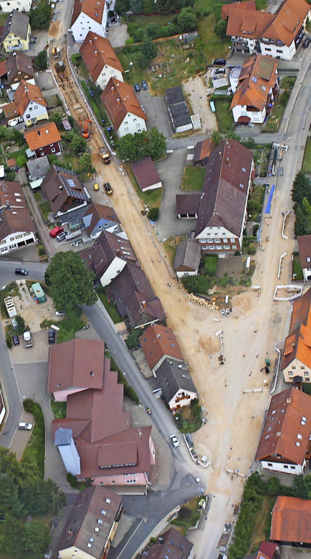 Luftbild Dittishauser Strae Baustelle  | Foto: Christa Maier